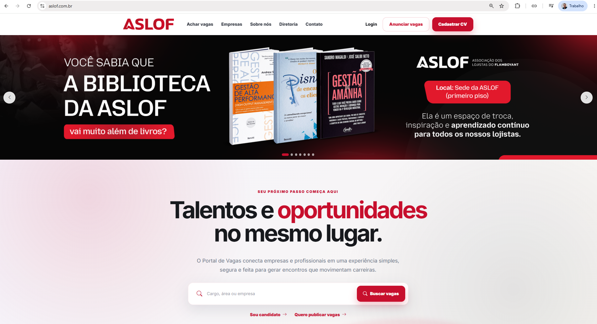 as Loft — Experiência desktop