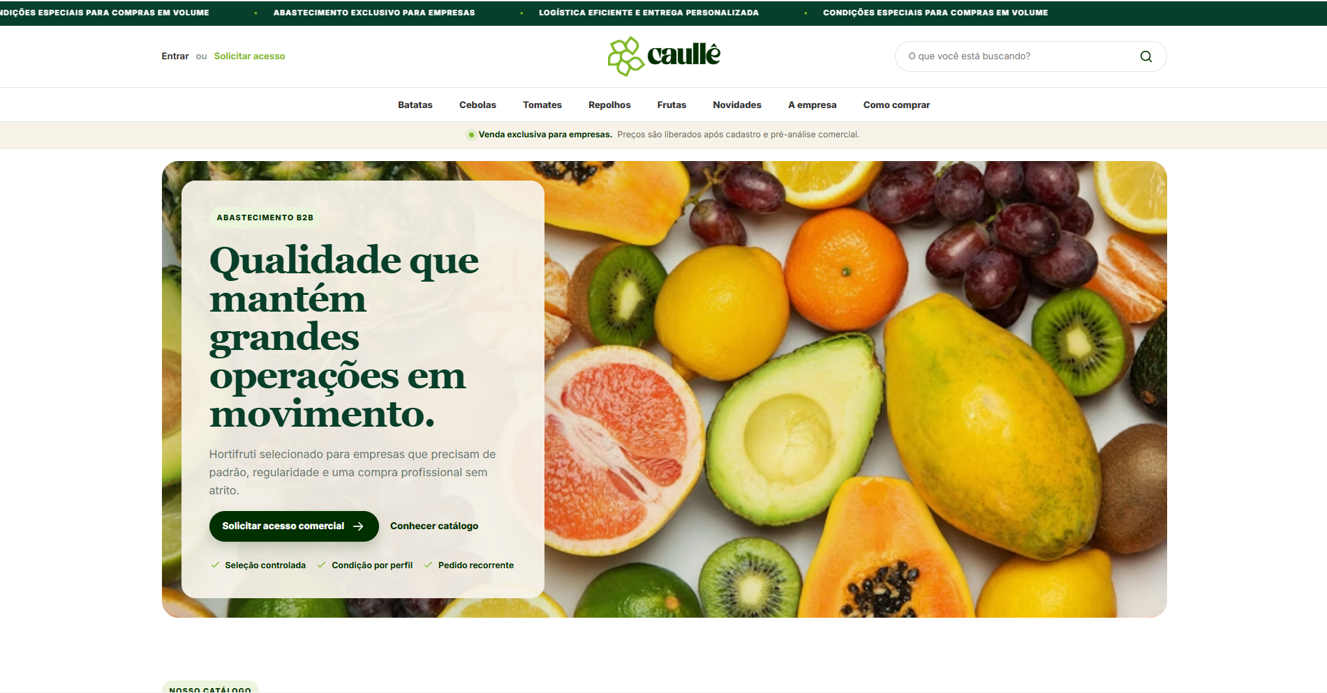 Caullé — Catálogo B2B no desktop