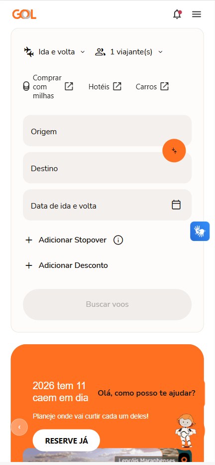 GOL Airlines — Experiência mobile