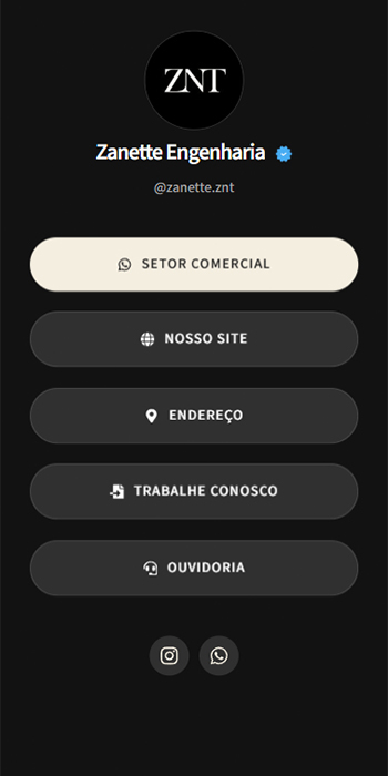 Página de links — Zanette Engenharia